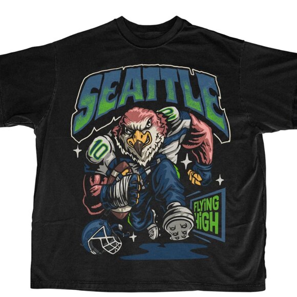 Seattle Seahawks Shirts Retro Seattle Seahawks Football Shirt - Picture 2 of 2
